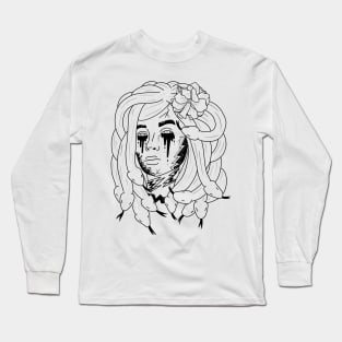 Medusa line art | sketch | tattoo Long Sleeve T-Shirt